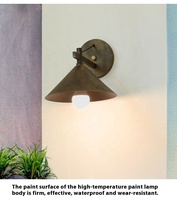 Lampe murale LED moderne en fer, étanche, pour usage extérieur et intérieur, balcon, chambre, entrée d'hôtel