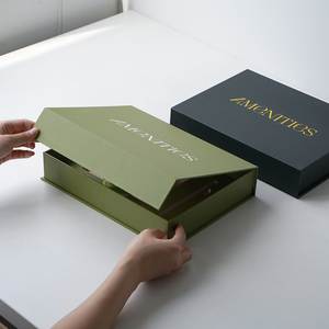 Boîte de rangement cadeau magnétique en papier rigide fantaisie avec ruban, logo personnalisé en gros, épuisé - Product Image 4