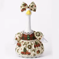 Costume de Noël pour oie de jardin de 23 pouces, motif dessin animé, réglable, avec bandeau à nœud, pour décoration de jardin, patio et pelouse