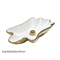 Lavabo de salle de bain en céramique de luxe dorée, lavabo de table, lavabo de salle de bain, lavabo pour se laver les mains en or