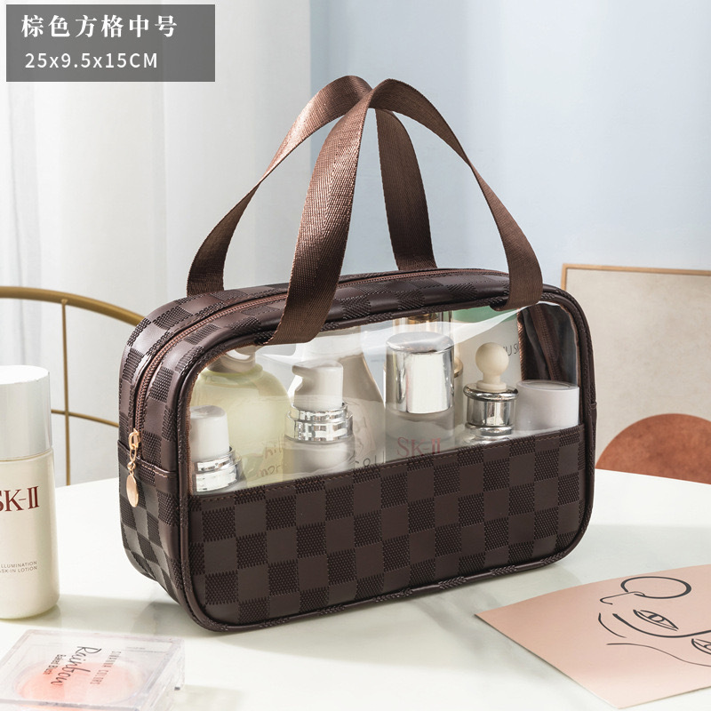 Transparent checkered brown medium size