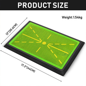 Tapete de Práctica de Golf Passen Negro, Base de Goma, Trayectoria de Pelota, Equipo de Práctica de Swing para Interiores y Exteriores, Tapete Marcador - Product Image 5