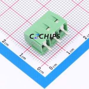 DB127V-5.0-3P-GN-S Screw Terminal Block Through hole Component (THT),P=5mm Connector 1x3P 5mm Green Through Hole - Product Image 2