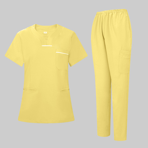 Uniforme médical brossé à col d'oie-un mélange de coton et de polyester pour la respirabilité, adapté aux infirmières hospitalières - Product Image 5