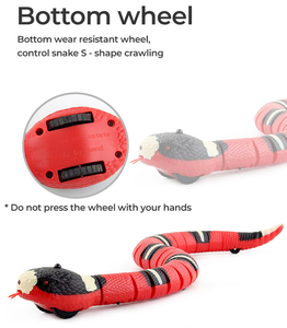 Ricaricabile giocattolo elettrico divertente serpente automatico giocattoli per gatti interattivi Smart Sensing serpente per cani gatti - Product Image 3