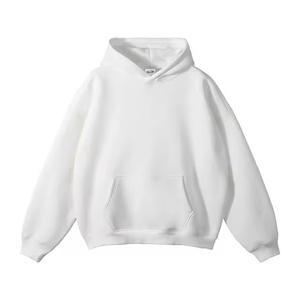 เสื้อฮู้ดดี้แฟชั่นทรงโอเวอร์ไซส์ สีพื้น หนัก 350GSM ผ้าหนา ทรงหลวม ดีไซน์เรียบหรู พรีเมียม - Product Image 1