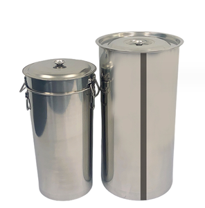 Réservoir en acier inoxydable à une seule couche DFC002 SUS304 pour le stockage des aliments, conteneur pour aliments secs de 175 L avec poignées latérales et couvercle anti-poussière - Product Image 6