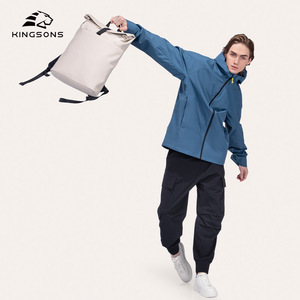 Kingsons Women's <b>Backpack</b> Solid Color <b>Waterproof</b> 20-35L Laptop Bag For Commuting Travel - Product Image 4