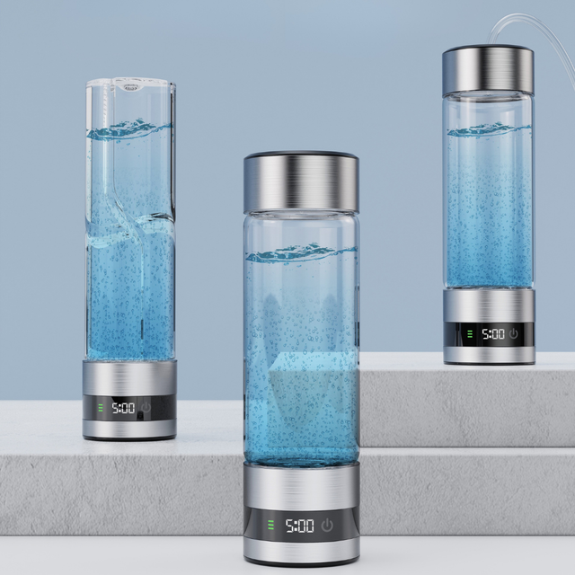 All-in-one Portable Mini Hydrogen Inhaler and Water Bottle Hydrogen Drinking & Inhalation Generator 460ML 1500PPB