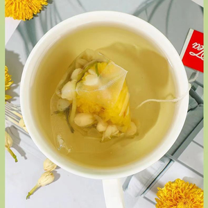 Thé aux trois fleurs (mûrier, chrysanthème, jasmin) en sachets triangulaires, vente en gros auprès du fabricant source. - Product Image 3