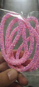 Bán buôn AB cầu vồng đầy màu sắc <span class=keywords><strong>Sequins</strong></span> keo-on mềm ống dây dây Rhinestones <span class=keywords><strong>Sequins</strong></span> cắt tỉa cho hàng may mặc phụ kiện - Product Image 6