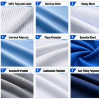Jersey Sepak Bola Custom 100% Poliester Biru Kobalt Aksen Putih Garis Samping Oranye Kerah V Lengan Pendek Cepat Kering untuk Pertandingan Tim Atletik