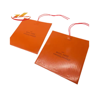 Plaque chauffante en caoutchouc silicone sur mesure 240V 600 x 600 mm pour accessoires d'imprimante 3D