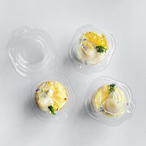 Dùng một lần duy nhất <span class=keywords><strong>cupcake</strong></span> rõ ràng bánh container Stackable sâu Dome <span class=keywords><strong>cupcake</strong></span> tàu sân bay với dập nổi cho thực phẩm sử dụng - Product Image 3