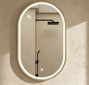 Oval Frameless LED Bath Mirror Backlit <b>Lighted</b> Vanity Mirror Dimmable <b>Wall</b> Hanging for Hotel Bathroom - Product Image 1