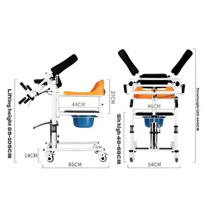 High Quality Toilet Commode Chair Shower Wheelchair With Bedpan and 4 Wheels - Product Image 3