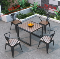 Chaises de table à manger pour parc/cour extérieure industrielle Chaise de table de barbecue en bois plastique fer anti-brûlure imperméable