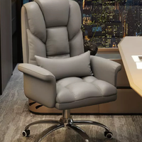 Chaise de bureau ergonomique moderne en cuir avec siège inclinable, design imperméable pour hôpital et école