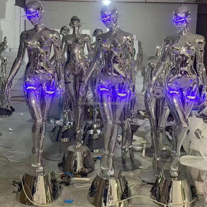 Cyberpunk Hajime <span class=keywords><strong>sorayama</strong></span> 6.67ฟุตประติมากรรมแสงเซ็กซี่หุ่นยนต์ RGB ไฟพื้นเครื่องประดับประติมากรรมสำหรับตกแต่งวิลล่าคลับ2025 - Product Image 2