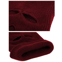 Balaclava tricotée sur mesure, broderie personnalisée, masque intégral pour le froid, masque de ski à 3 trous, masque de cyclisme, cache-tête