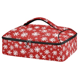 Snowflake Print Wholesale Custom Cake Pizza Thermal Insulation <b>Bag</b> Reusable Insulated <b>Cool</b> Wine Drink <b>Bag</b> - Product Image 1