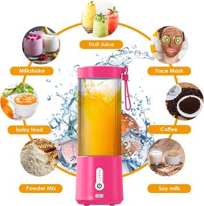 Factory Wholesale Portable <b>Juicer</b> 450ML BPA Free USB Rechargeable Battery Powered <b>Mini</b> Fruit Blender for Travel Camping OEM - Product Image 4