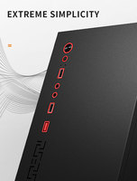 Boîtier d'ordinateur PC ATX moyen, personnalisable, best-seller, meilleur rapport qualité-prix, adapté à une alimentation de 500 W, pour la maison et les jeux