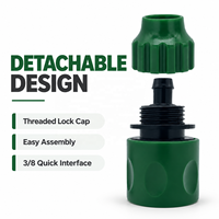 Raccord rapide pour tuyau d'arrosage 3/8, 8/11 mm, en ABS, pour irrigation, lavage de voiture et pistolet à eau