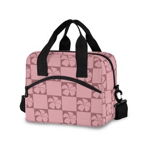 Sac isotherme rose 15 L à imprimé fleurs de frangipanier, sac à déjeuner personnalisé Hawaï, sacs de pique-nique pour femmes et adultes - Product Image 1