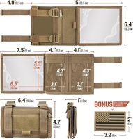 Pochette tactique réglable pour poignet, porte-cartes transparent à 3 panneaux pour données de tir et cartes DOPE
