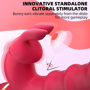 Konijn Clitoris Stimulator Stuwende Rotatie <span class=keywords><strong>G-Spot</strong></span> A-Spot Vibrerende Seksspeeltjes Metalen Kralen <span class=keywords><strong>Vibrator</strong></span> - Product Image 3