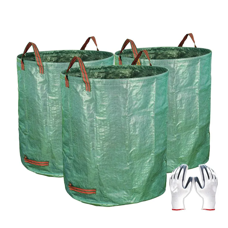 72 Gallon Reusable Yard Waste Bag Lawn Bags with 4 Reinforced Handles