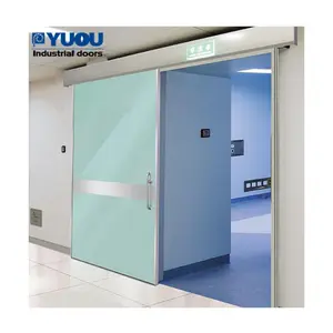 Puertas batientes de aluminio para Hospital, laboratorio, centro médico, puerta de entrada de puerta de sala limpia a prueba de polvo para edificios sanitarios