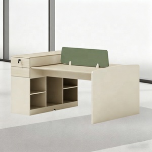 Bureau administratif en bois de 1.6m avec rangement intégré Escritorio De Oficina De Madera pour deux personnes - Product Image 4