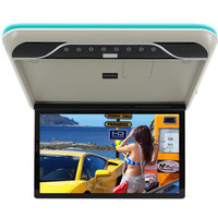 Lecteur MP5 HD 19 pouces pour montage au plafond de voiture, écran TFT/IPS/LCD 1080P, multimédia automobile, moniteur de toit intelligent avec USB/carte TF