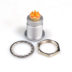 Volledig messing ronde connector Koreaanse bajonet / EGG B-serie Push-Pull/ TNC-SMA 50 Ohm/7-pins / M23 <span class=keywords><strong>3</strong></span>-12-pins mannelijke-vrouwelijke montage-aansluiting - Product Image 4