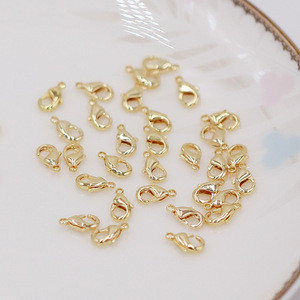 Jewelry Buckle Lobster Clasp Gold Plated Copper Teardrop Spring Clasp For DIY Jewelry Making Accessories - Product Image 2