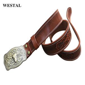 Westal – <span class=keywords><strong>ceinture</strong></span> en cuir véritable lisse et <span class=keywords><strong>automatique</strong></span>, <span class=keywords><strong>ceinture</strong></span> pour jeans, pour femmes et hommes - Product Image 5