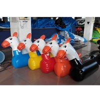 Colorido vivo durable precio de descuento caballo inflable rebote para los adultos
