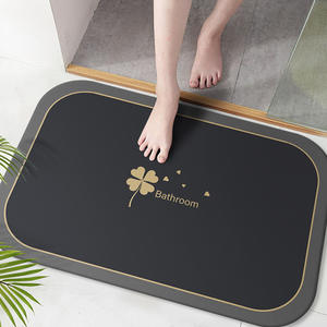 Alfombra de baño de diatomeas ovalada, diseño minimalista, antideslizante, de secado rápido y absorbente para baño y ducha. - Product Image 2