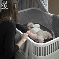 Lit bébé Sebra danois haut de gamme extensible pour les enfants de 0 à 8 ans, lit bébé importé de nouvelle génération
