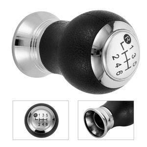 Pomo de palanca de cambios de cuero negro de 6 velocidades ergonómico para Toyota Corolla - Product Image 5