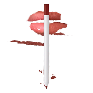 Crayon à lèvres blanc mat, teinte rouge brun, imperméable, longue tenue, végan, à base de plantes, luxe, crayon contour des lèvres nude - Product Image 1