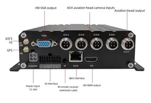 Vendita calda della fabbrica Mobile DVR IPC macchine fotografiche GPS 4G HDD card WIFI AHD camion MDVR 1080P 4CH videoregistratore auto