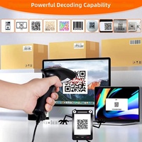 Lecteur de codes-barres 2D/1D/QR sans fil Bluetooth BWHS-25 STD, connexion 3-en-1, support gratuit, compatible 2D/QR pour POS, commerce de détail