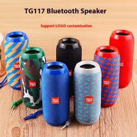 TG117 inalámbrico para altavoz Bluetooth portátil al aire libre cañón de acero RGB LED estéreo de alto valor de color Subwoofer transfronterizo