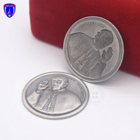 Pièce souvenir personnalisée de haute qualité en argent antique votre propre logo pièces en métal
