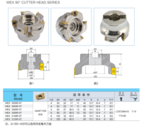 WEX 90 °   Série de têtes de coupe indexables pour fraiseuse à face, pour plaquettes en carbure AXMT1705, disque de fraisage CNC
