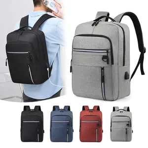 Borsa a tracolla per laptop da viaggio business in poliestere zaino per scuola college con laptop usb zaino