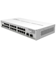 MikroTik CRS326-24G-2S+IN Cloud Router Switch 24xGigabit RJ45 2xSFP+ 10G Port Desktop Managed Network Switch untuk LAN Perusahaan